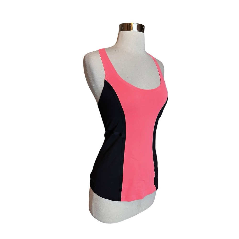Lululemon Cool Racerback Surf Bonded Tank Top Size 4 Black Coral